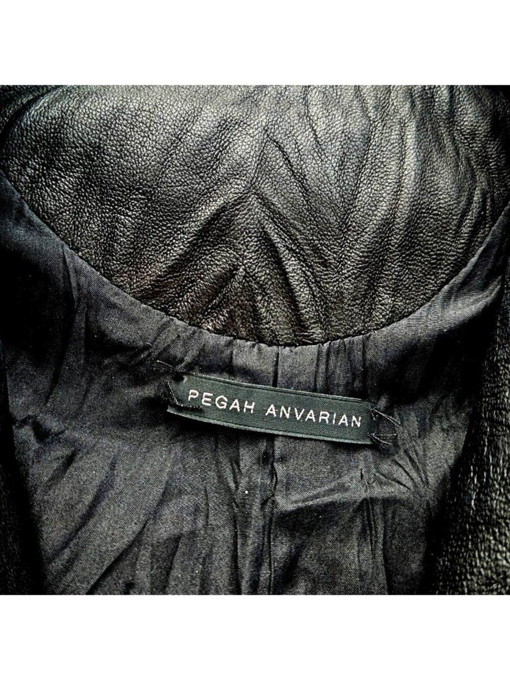 Vintage Pegah Anvarian Black Lambskin Leather Cropped Bolero Moto Jacket XS Rare - Picture 4 of 16